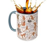 Retro Ceramic Mug - 3.74 Inches Vintage Drink Cup | Heat Resistant Coffee Tea Mug - Classic Novelty Drinkware For Home Office Travel Daily Beverage Enjoyment Adults Women Men Morning Evening Break