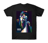 Retro Charles Mingus in WPAP Jazz Legend T-Shirt Blues & Roots Tonight at NoonBlackXL