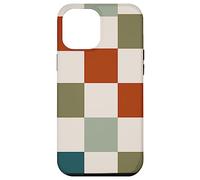 Retro Checkered Checker Abstract Geometric Checkerboard Carcasa para iPhone 12 Pro MAX