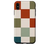 Retro Checkered Checker Abstract Geometric Checkerboard Carcasa para iPhone XS MAX