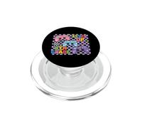 Retro Checkered Level Up 4th Grade Gamer Back to School PopSockets PopGrip para MagSafe