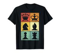 Retro Chess Player Shirt Men Women Kids Chess Pieces Camiseta
