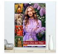 Retro Chic der 70er Retro Chic der 70er Fantasievolle Anlehnung an die Modeära (hochwertiger Premium Wandkalender 2026 DIN A2 hoch), Kunstdruck in ... und Overalls wie auf der der Flower-Power-Ära
