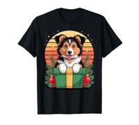 Retro Christmas Collie X-Mas Ornaments Collies Camiseta