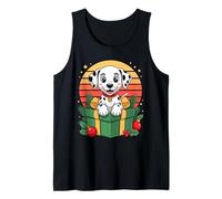 Retro Christmas Dalmatian X-Mas Ornaments Dalmatians Camiseta sin Mangas