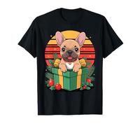 Retro Christmas French Bulldog X-Mas Ornaments Frenchie Camiseta