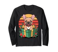 Retro Christmas French Bulldog X-Mas Ornaments Frenchie Manga Larga