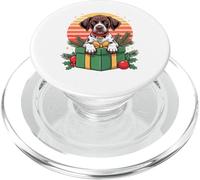 Retro Christmas German Shorthaired Pointer X-Mas GSP PopSockets PopGrip para MagSafe