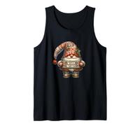 Retro Christmas GNOME For Women and Men with Warm Wishes Camiseta sin Mangas