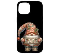 Retro Christmas GNOME For Women and Men with Warm Wishes Carcasa para iPhone 15