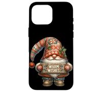 Retro Christmas GNOME For Women and Men with Warm Wishes Carcasa para iPhone 16 Pro MAX