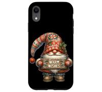 Retro Christmas GNOME For Women and Men with Warm Wishes Carcasa para iPhone XR