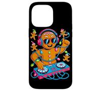 Retro Christmas House Music Gingerbread DJ Techno Rave EDM Carcasa para iPhone 14 Pro MAX