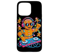 Retro Christmas House Music Gingerbread DJ Techno Rave EDM Carcasa para iPhone 15 Pro MAX