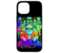 Retro Christmas House Music Santa DJ Techno Rave EDM Xmas Carcasa para iPhone 15