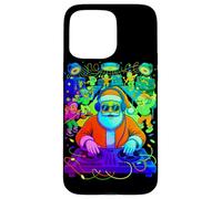 Retro Christmas House Music Santa DJ Techno Rave EDM Xmas Carcasa para iPhone 15 Pro MAX