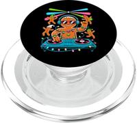 Retro Christmas House Music Santa DJ Techno Rave EDM Xmas PopSockets PopGrip para MagSafe