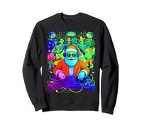 Retro Christmas House Music Santa DJ Techno Rave EDM Xmas Sudadera