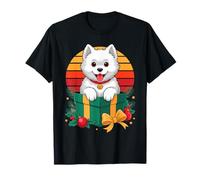 Retro Christmas Samoyed X-Mas Ornaments Camiseta