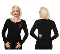 Retro Clásico Floral Ancla Lunares Calavera Vintage Rockabilly Cárdigan de Punto