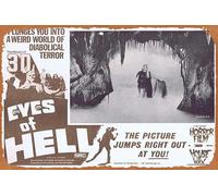 Retro Classic Old Movie Eyes of HELL Lobby Card 3D aka THE MASK Claudette Nevins - Cartel de metal vintage para televisión, póster de película de regalo, karaoke, bar, pub, club, placas de pared