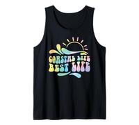Retro Coastal Life Best Life Sun Wave Beach Estética Surfer Camiseta sin Mangas