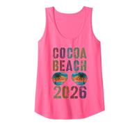 Retro Cocoa Beach 2026 Besties Vacaciones Viaje de natación Camiseta sin Mangas