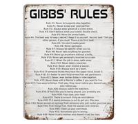 Retro Code To Live By Wisdom Metal Tin Sign 12x8 Inch