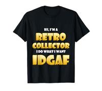 Retro Collector Idgaf Vintage Retro Video Game Collections Camiseta