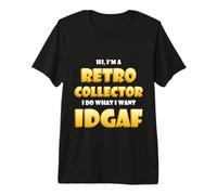 Retro Collector Idgaf Vintage Retro Video Game Collections Camiseta Premium