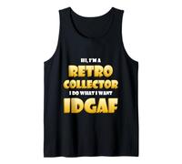 Retro Collector Idgaf Vintage Retro Video Game Collections Camiseta sin Mangas