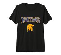Retro College Azul Naranja Marcianos Deporte Camiseta Premium