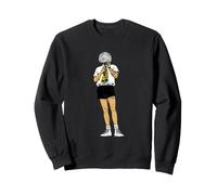 Retro Comic Singer Facetado Disco Esfera Cabeza Gráfico Sudadera