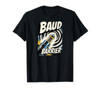 Retro Computer Baud Barrier Vintage Dial Up Modem Graphic Camiseta
