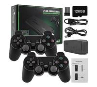 Retro Consola de Juegos Videojuegos con 2Inalámbrico Controladores de Juegos,Nostalgia Stick Game,Videojuego Plug and Play con más de 20000 Juegos incorporados,9 Emulators,Salida HDMI 4K