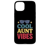 Retro Cool Aunt Vibes Style for Fun Aunts Carcasa para iPhone 15 Plus