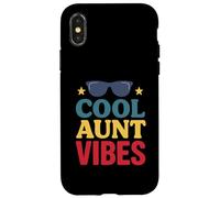 Retro Cool Aunt Vibes Style for Fun Aunts Carcasa para iPhone X/XS
