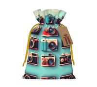 Retro Cool Camera Collection - Bolsas de regalo reutilizables con cordón, para joyas y regalos, para ocasiones festivas