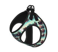Retro Cool Camera Collection - Chaleco reflectante con correa para mascotas para perros y gatos pequeños, chaleco ajustable para caminar al aire libre