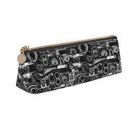Retro Cool Camera Collection - Estuche para lápices de mayor capacidad, para escuela, viajes, oficina, White, Talla única