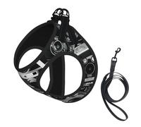 Retro Cool Camera Collection - Juego de arnés y correa para perro, transpirable, ajustable, a prueba de escapes, para gatos y perros