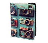 Retro Cool Camera Collection - Soporte para pasaporte, artículos esenciales de viaje, cartera antirrobo para tarjetas y pasaportes, tamaño para adaptarse a todos los pasaportes estándar