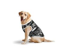 Retro Cool Camera Collectionprint - Camiseta sin mangas para mascotas, tamaño mediano y grande, para jugar al aire libre, hogar, descansar, sin mangas