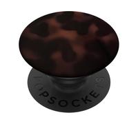 Retro Cool Girl Leopard Print Brown Amber Trendy PopSockets PopGrip Adhesivo