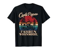 Retro Cool Papas autocaravana conducción camping vacaciones verano Camiseta