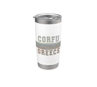 Retro Corfú Grecia Vaso térmico de acero inoxidable de doble pared