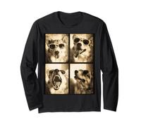 Retro Corgi Dog Photo Booth Gafas de Sol Cool Corgi Manga Larga