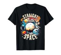 Retro Cosmic Space Planets Galaxy Sci Fi Art Camiseta