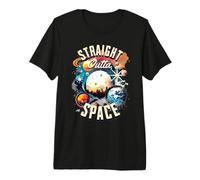 Retro Cosmic Space Planets Galaxy Sci Fi Art Camiseta Premium