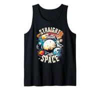 Retro Cosmic Space Planets Galaxy Sci Fi Art Camiseta sin Mangas